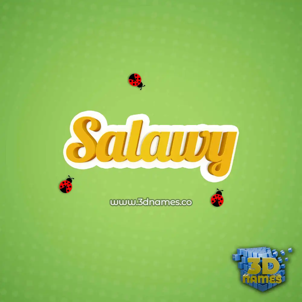 salawy in Ladybugs style - 3D name wallpaper