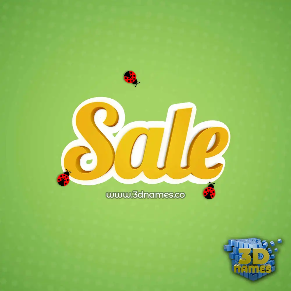 sale in Ladybugs style - 3D name wallpaper