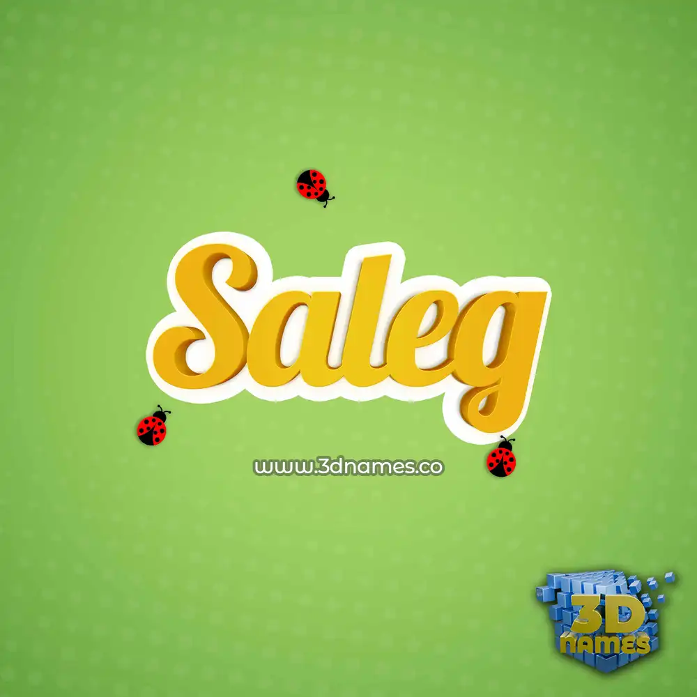 saleg in Ladybugs style - 3D name wallpaper