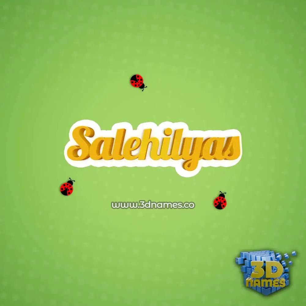 salehilyas in Ladybugs style - 3D name wallpaper