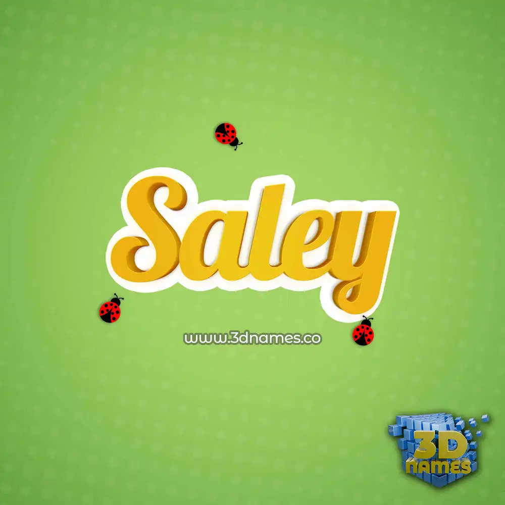 saley in Ladybugs style - 3D name wallpaper