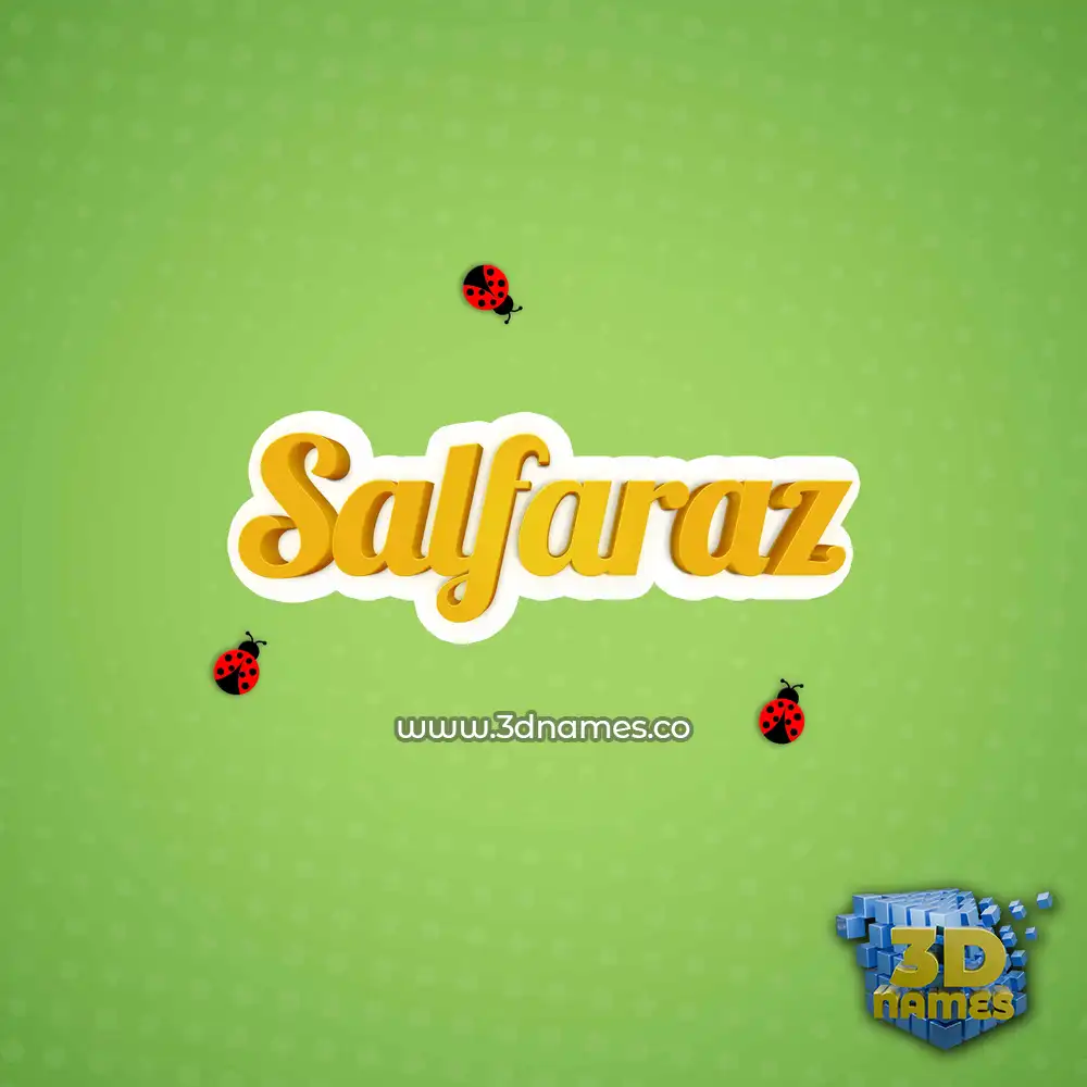 salfaraz in Ladybugs style - 3D name wallpaper