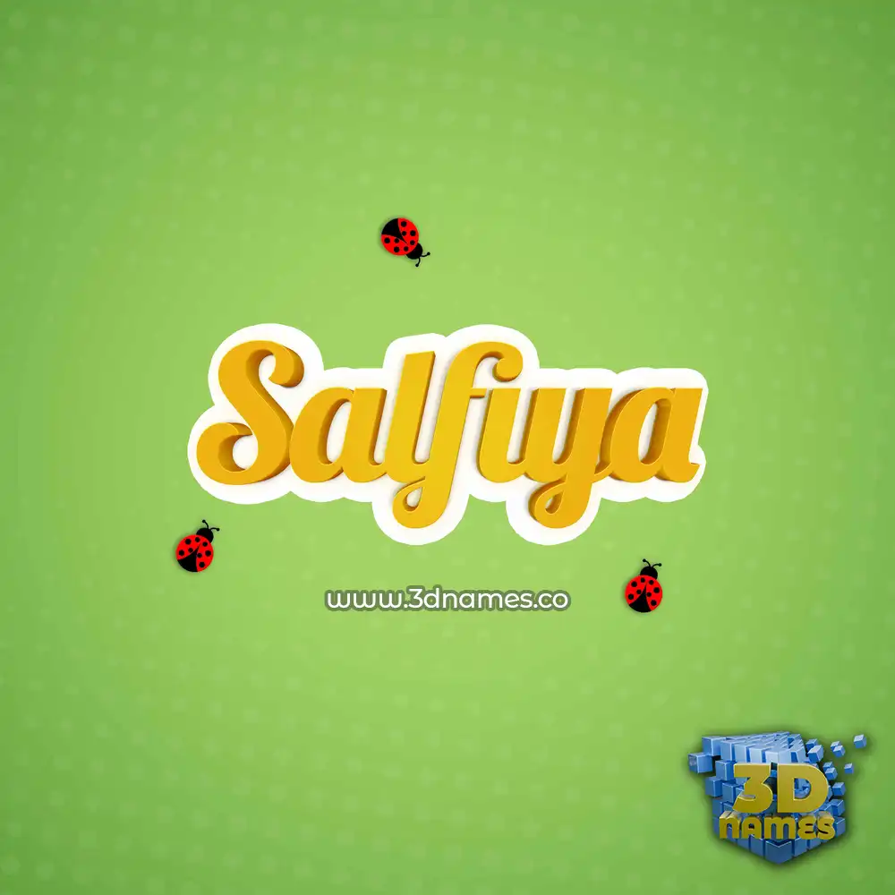salfiya in Ladybugs style - 3D name wallpaper