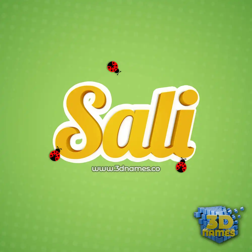 sali in Ladybugs style - 3D name wallpaper