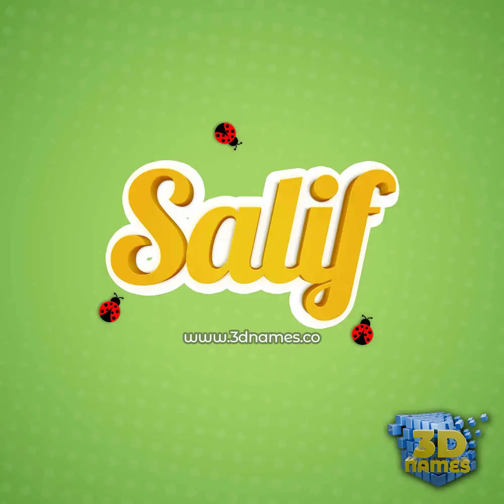 salif in Ladybugs style - 3D name wallpaper
