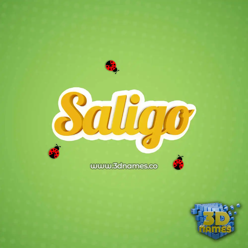 saligo in Ladybugs style - 3D name wallpaper