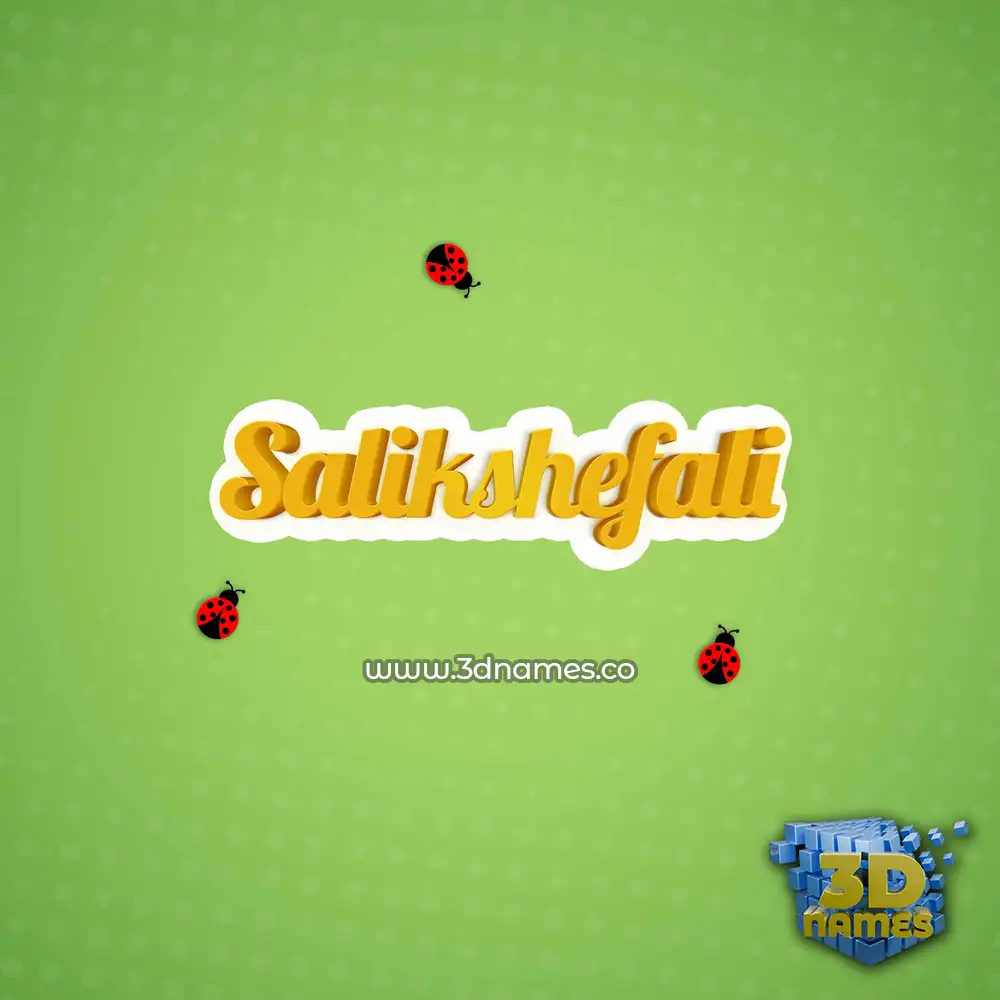 salikshefali in Ladybugs style - 3D name wallpaper