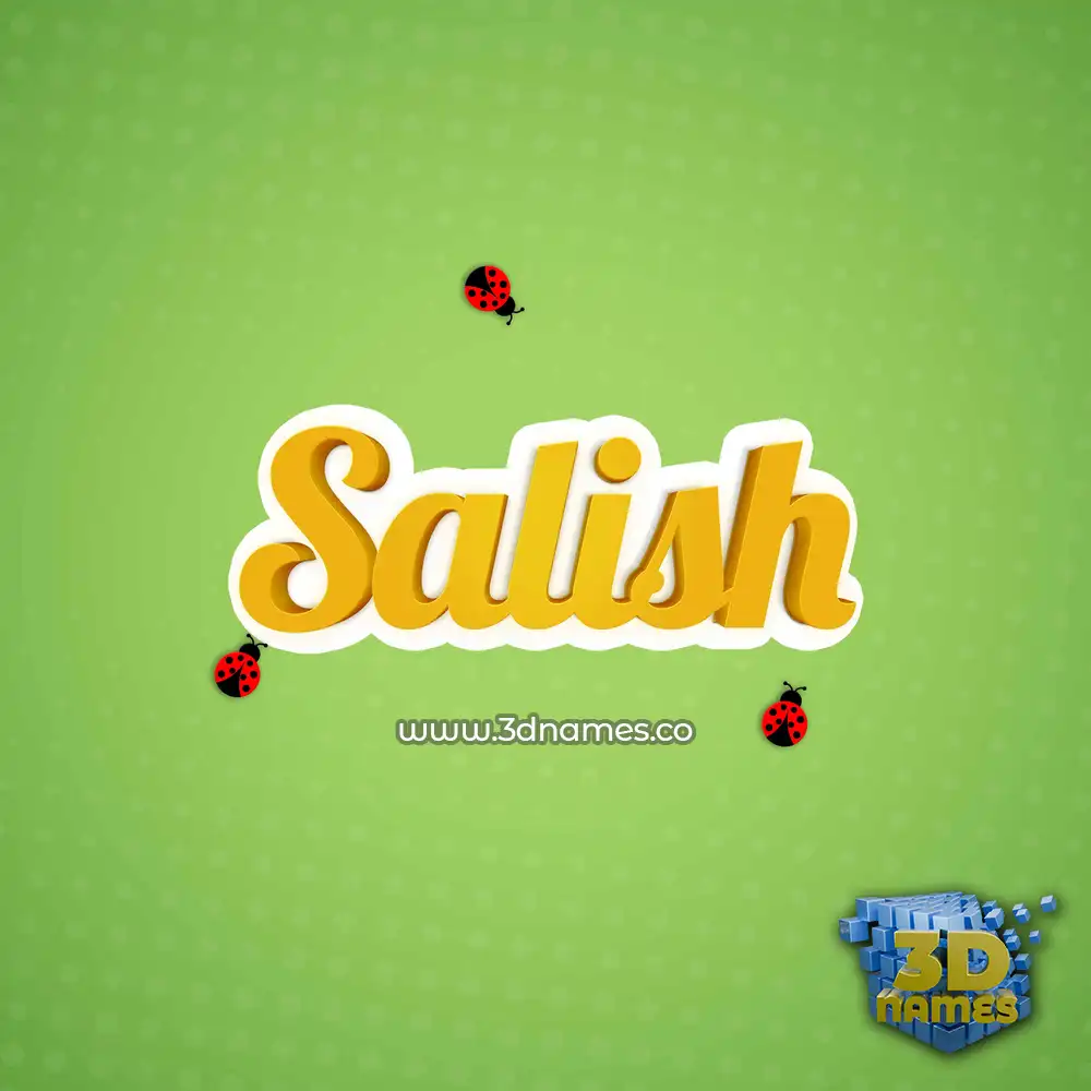 salish in Ladybugs style - 3D name wallpaper