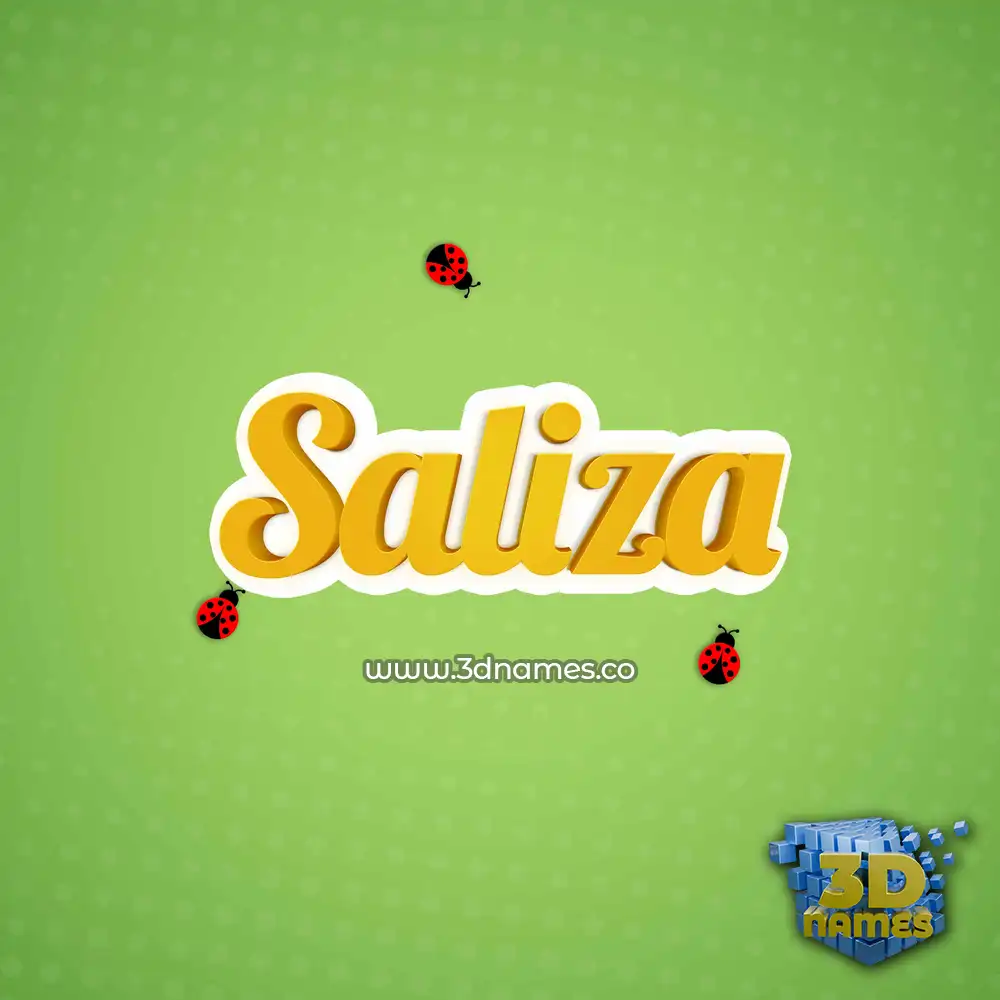saliza in Ladybugs style - 3D name wallpaper