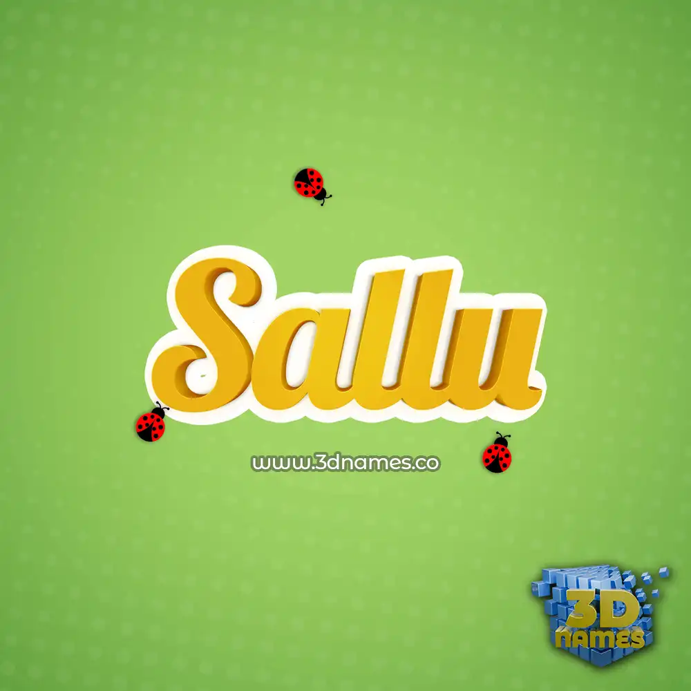 sallu in Ladybugs style - 3D name wallpaper