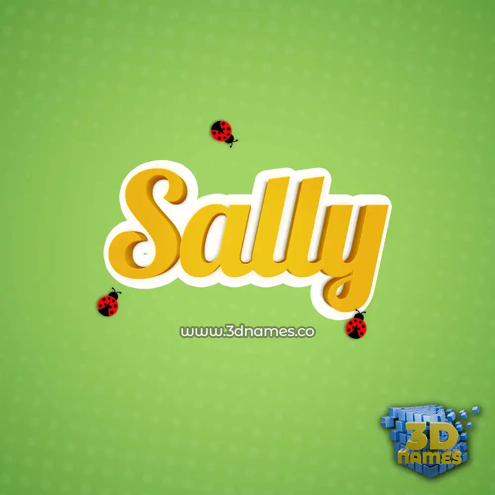 sally in Ladybugs style - 3D name wallpaper