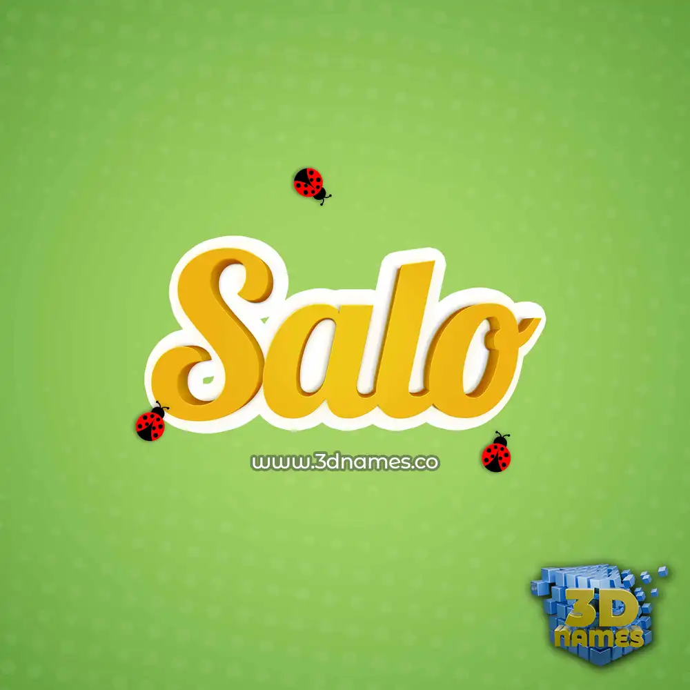 salo in Ladybugs style - 3D name wallpaper