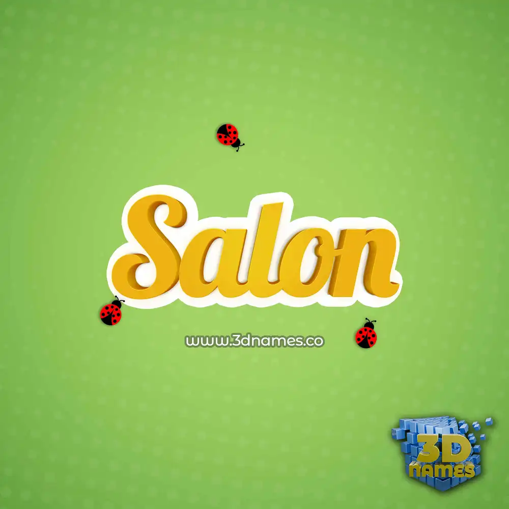 salon in Ladybugs style - 3D name wallpaper