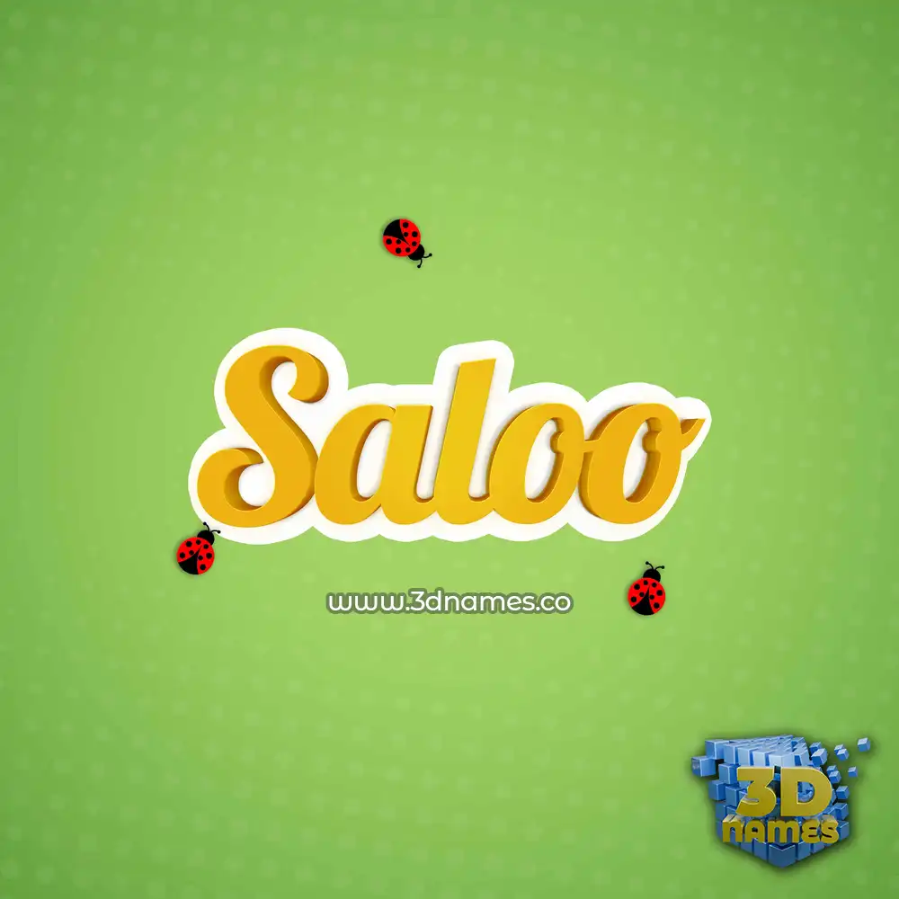 saloo in Ladybugs style - 3D name wallpaper