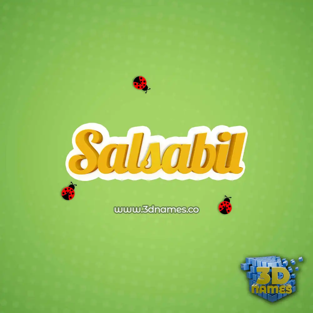 salsabil in Ladybugs style - 3D name wallpaper
