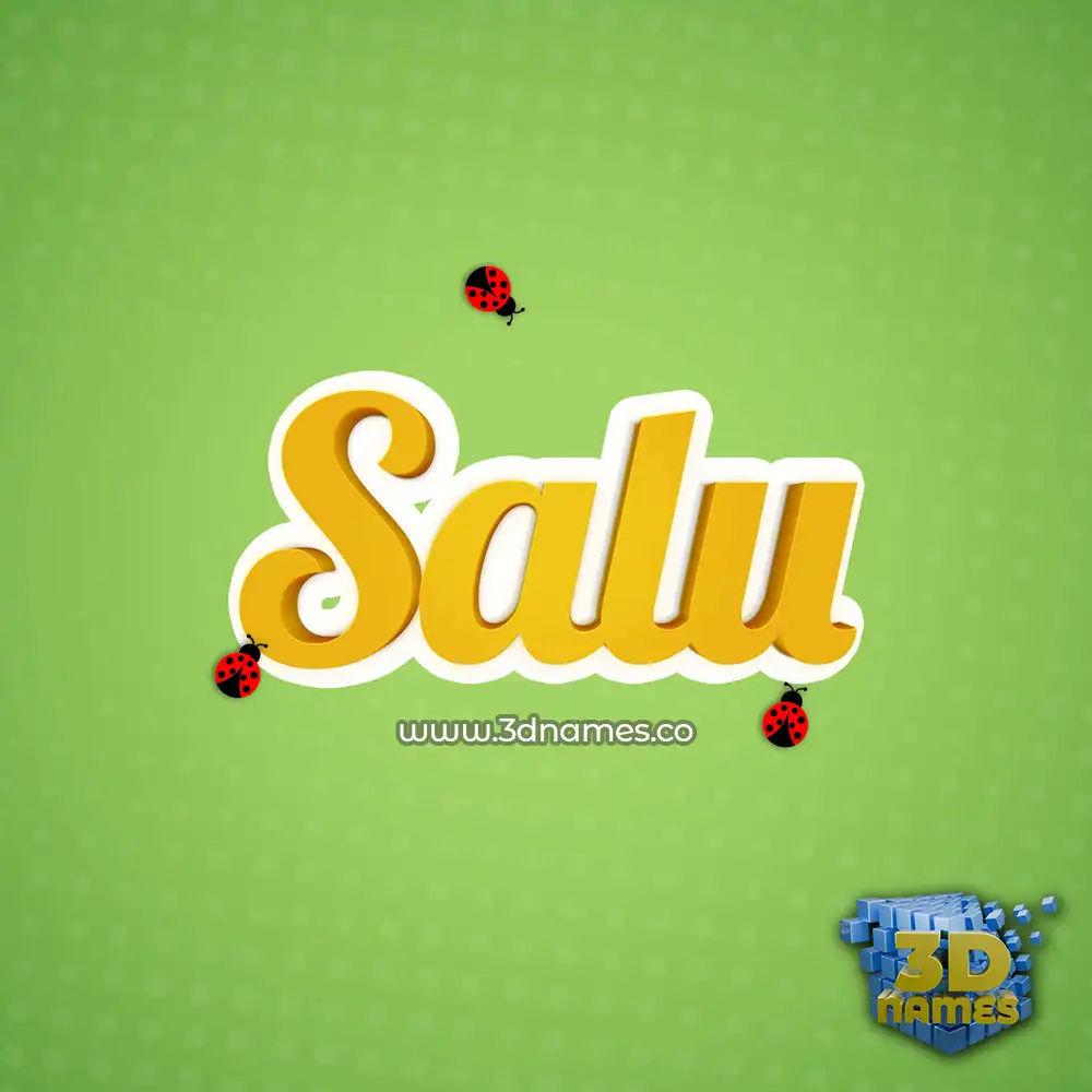 salu in Ladybugs style - 3D name wallpaper