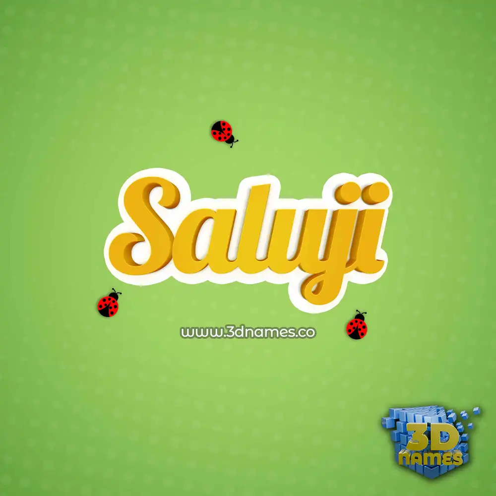 saluji in Ladybugs style - 3D name wallpaper