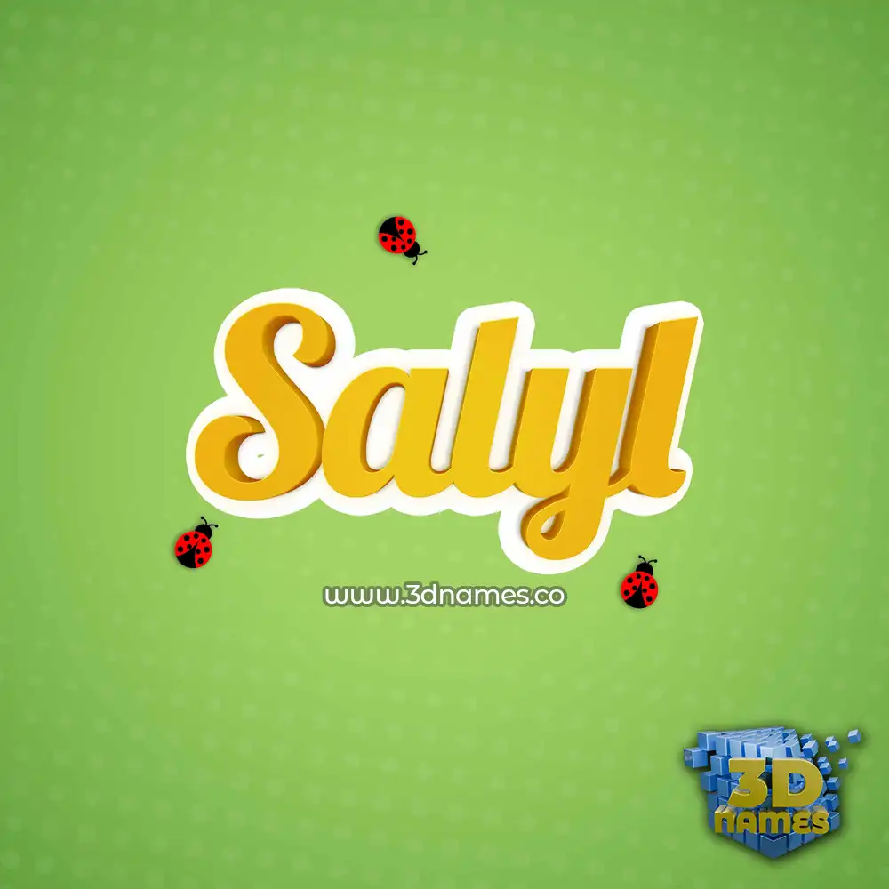salyl in Ladybugs style - 3D name wallpaper