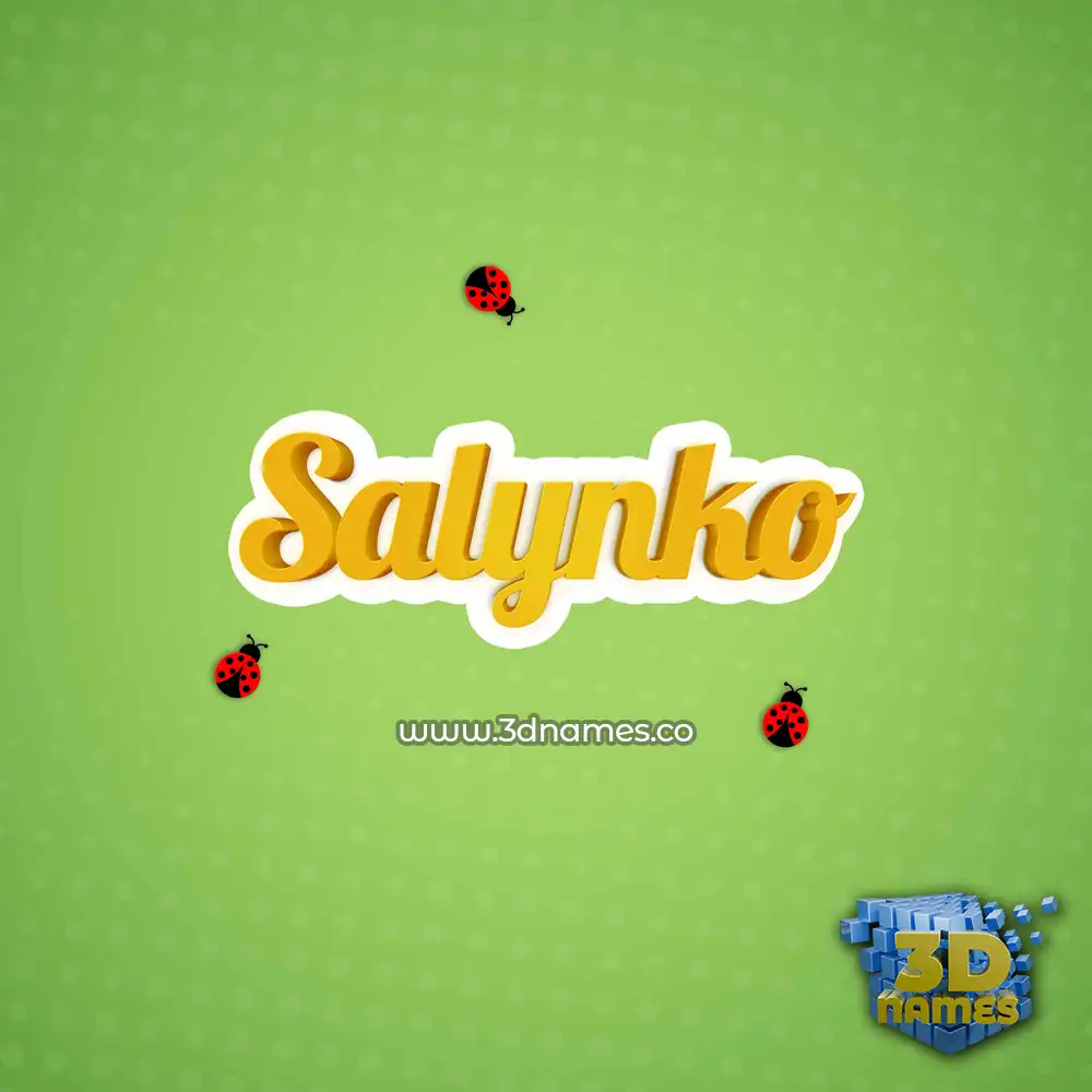salynko in Ladybugs style - 3D name wallpaper