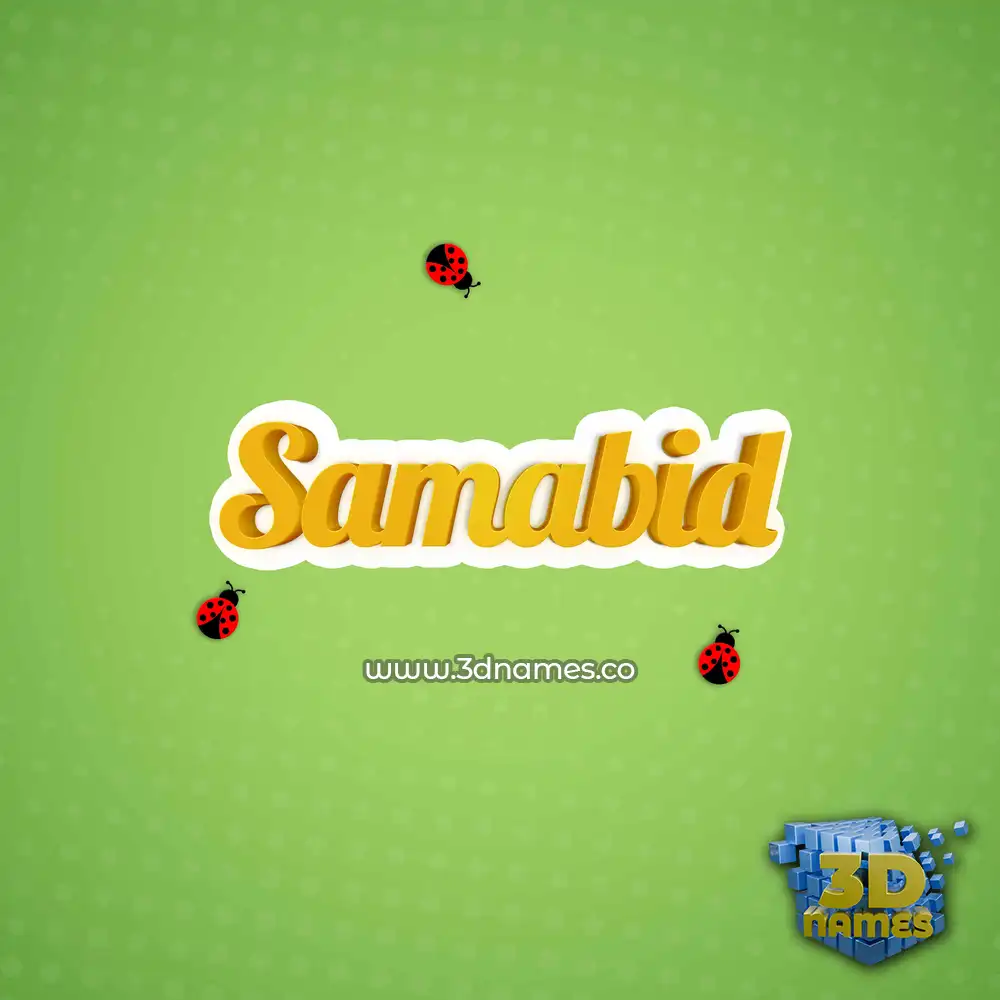samabid in Ladybugs style - 3D name wallpaper