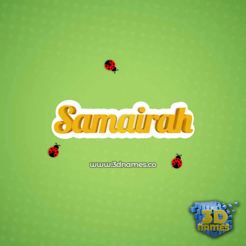 samairah in Ladybugs style - 3D name wallpaper