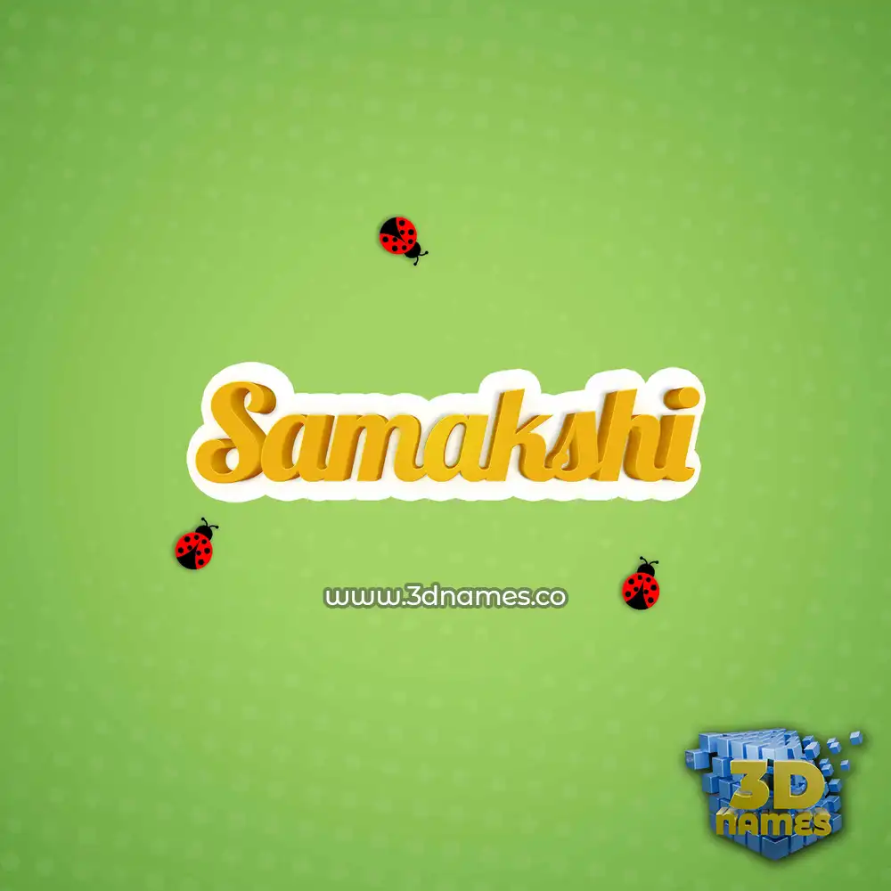 samakshi in Ladybugs style - 3D name wallpaper