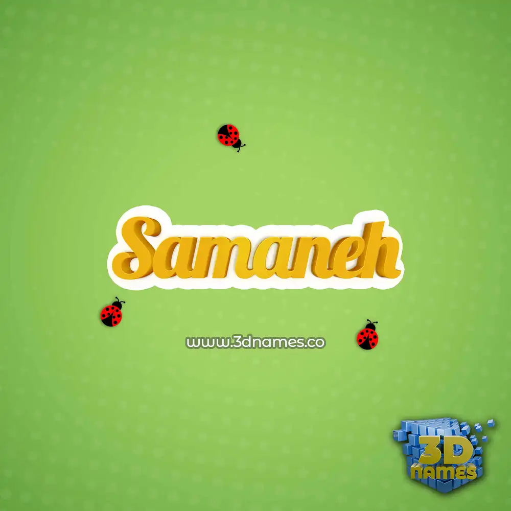 samaneh in Ladybugs style - 3D name wallpaper