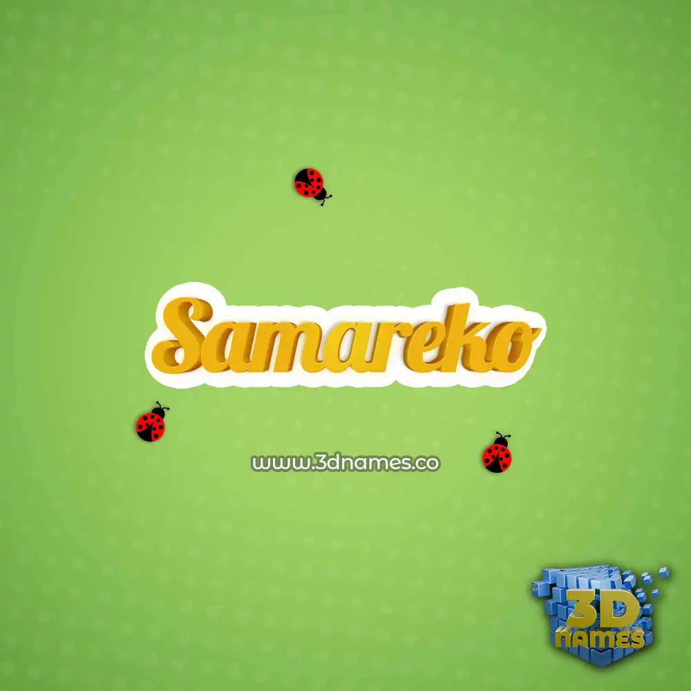 samareko in Ladybugs style - 3D name wallpaper