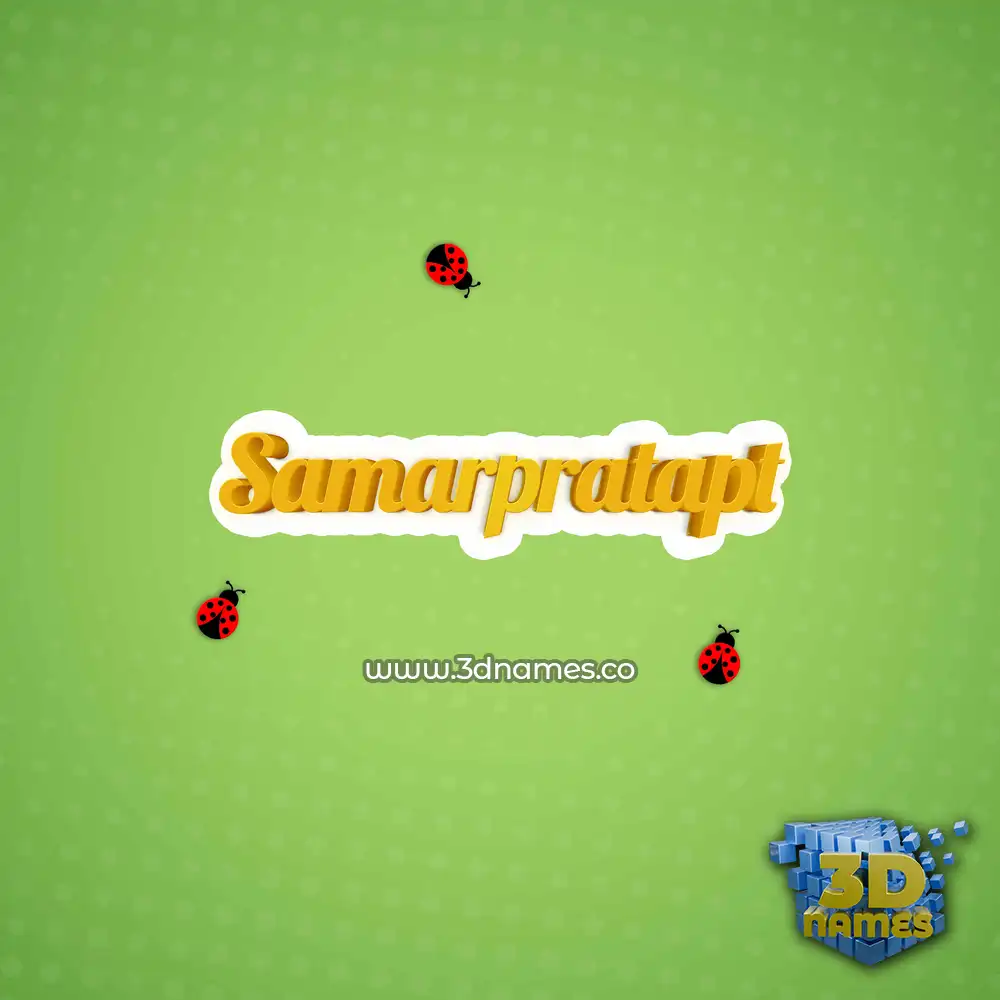 samarpratapt in Ladybugs style - 3D name wallpaper