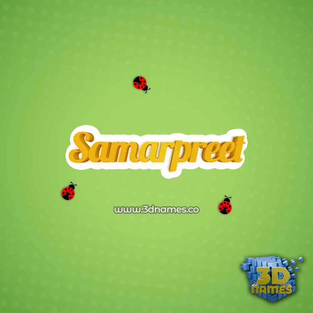 samarpreet in Ladybugs style - 3D name wallpaper