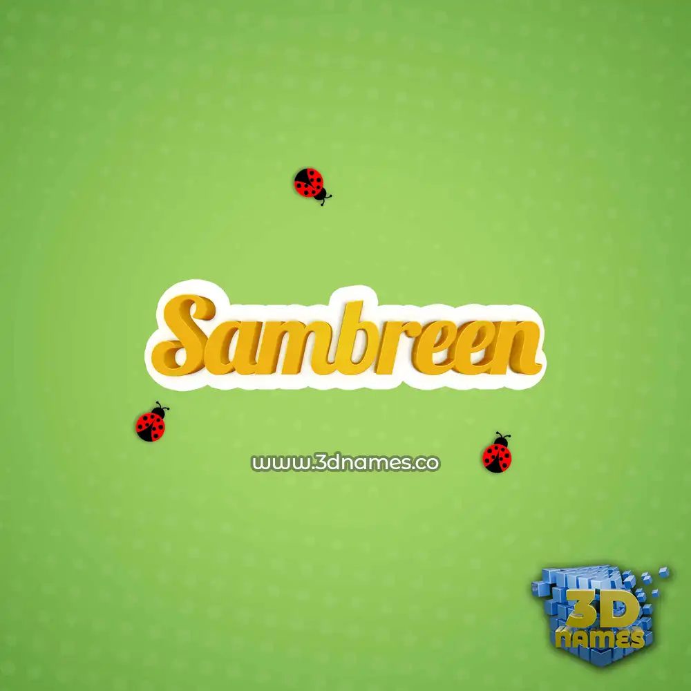 sambreen in Ladybugs style - 3D name wallpaper
