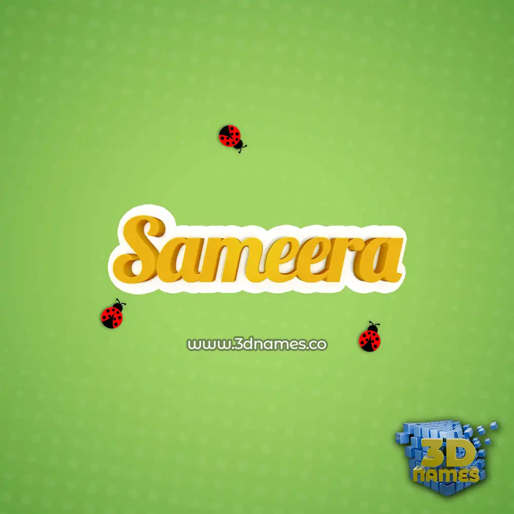 sameera in Ladybugs style - 3D name wallpaper