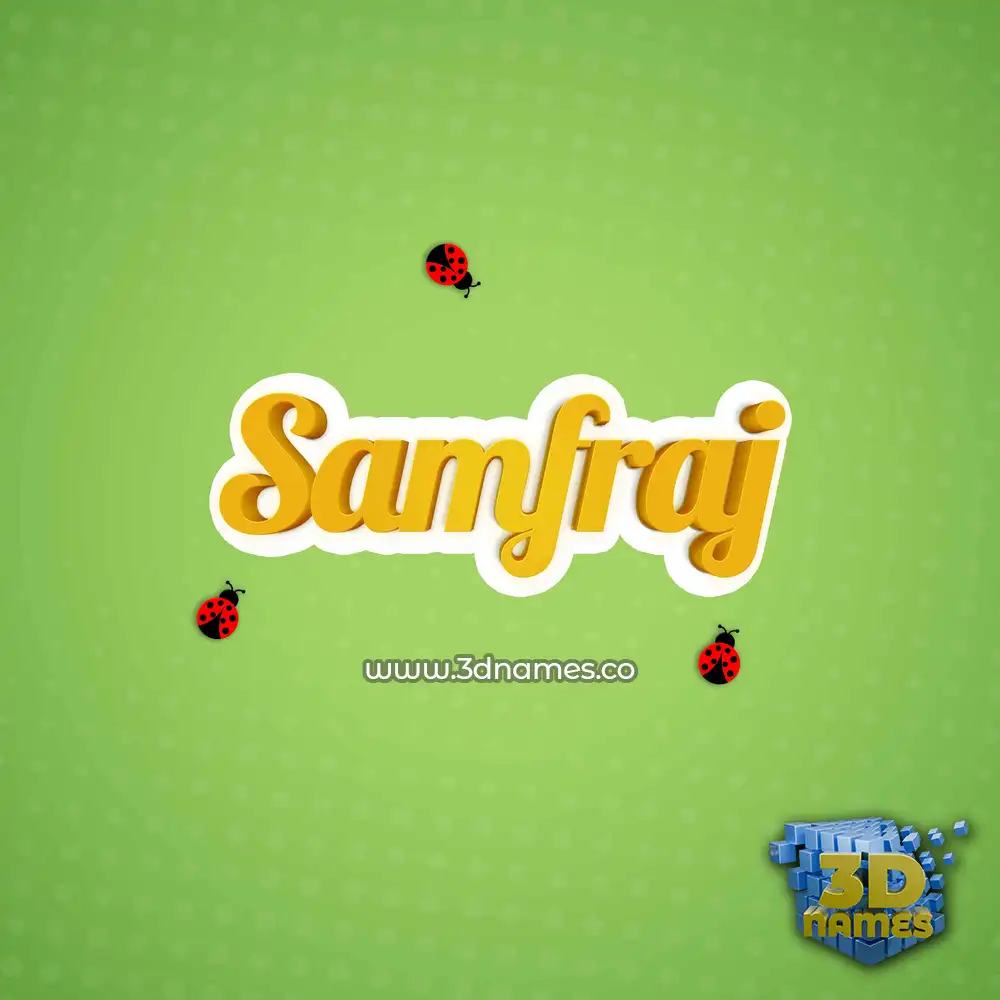 samfraj in Ladybugs style - 3D name wallpaper
