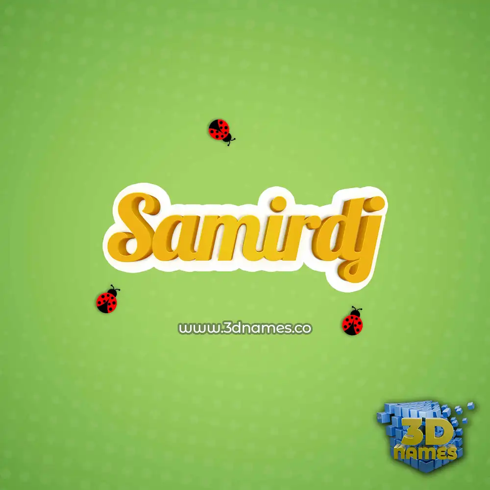 samirdj in Ladybugs style - 3D name wallpaper