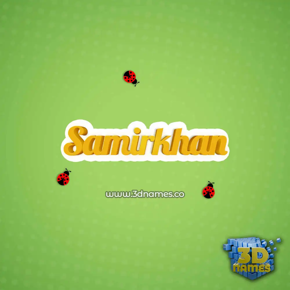 samirkhan in Ladybugs style - 3D name wallpaper