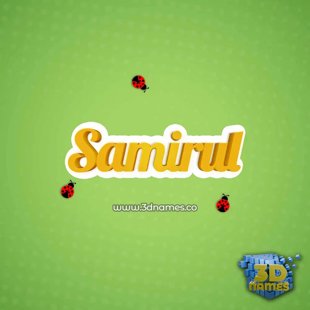 samirul in Ladybugs style - 3D name wallpaper