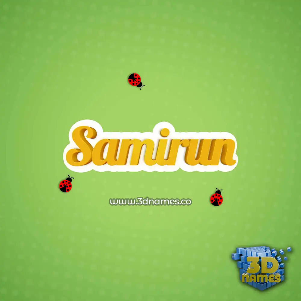 samirun in Ladybugs style - 3D name wallpaper