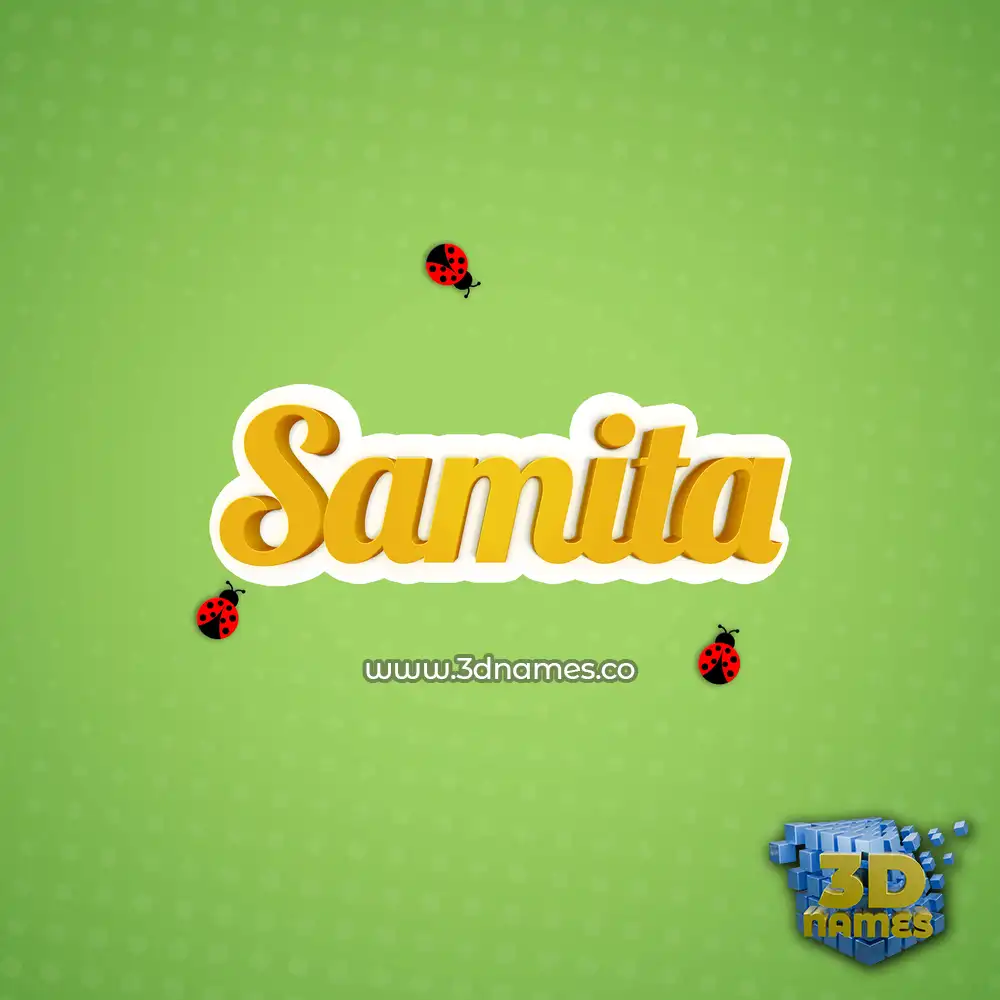 samita in Ladybugs style - 3D name wallpaper