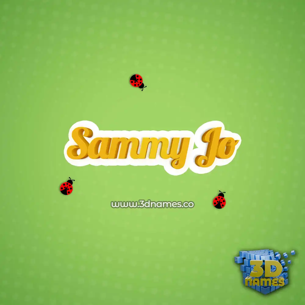 sammy jo in Ladybugs style - 3D name wallpaper