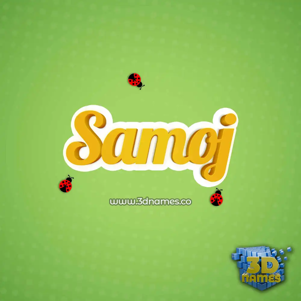 samoj in Ladybugs style - 3D name wallpaper