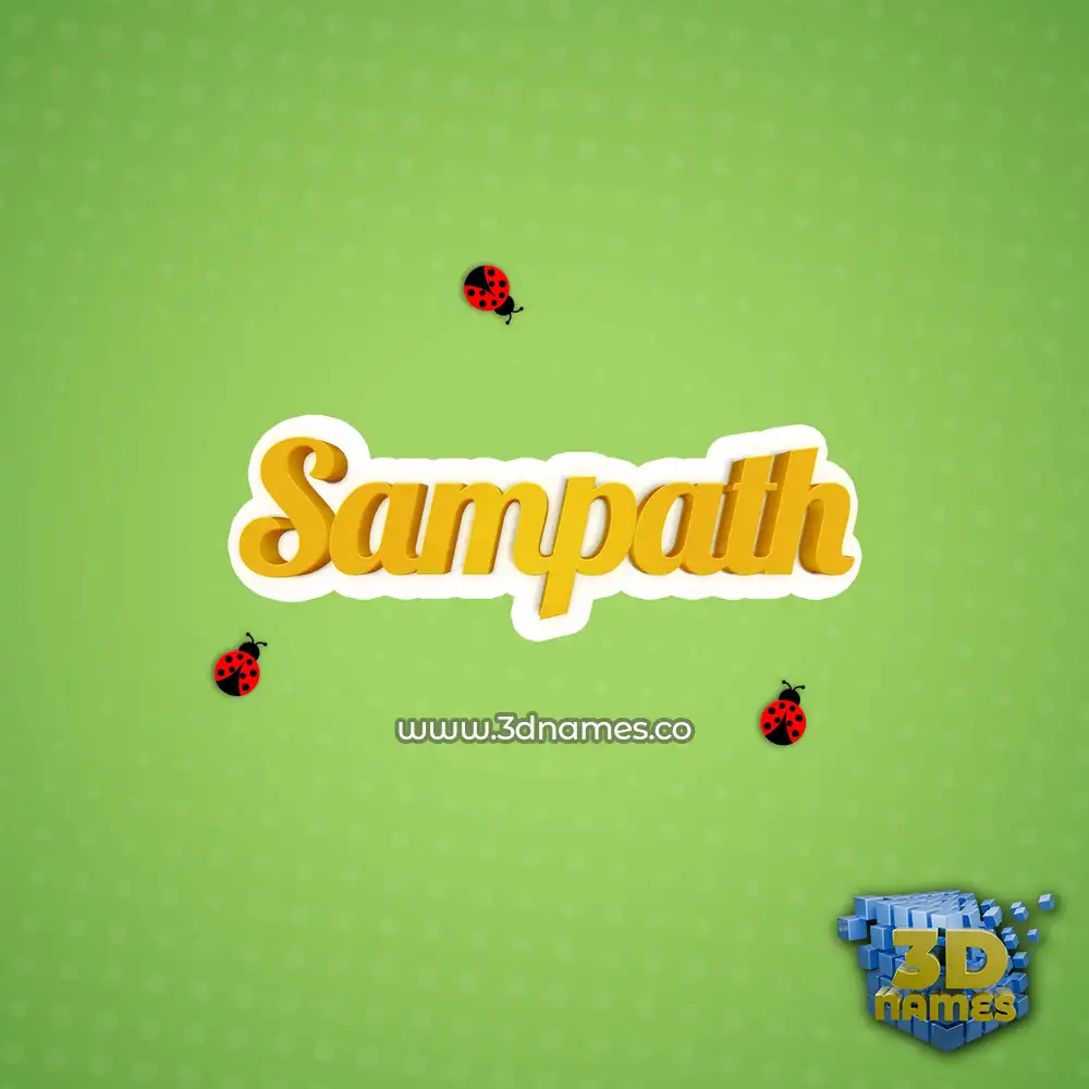 sampath in Ladybugs style - 3D name wallpaper
