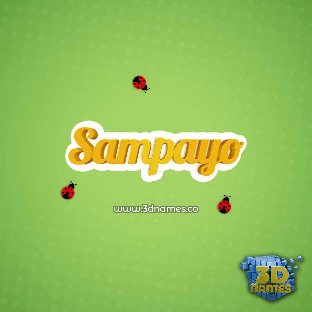 sampayo in Ladybugs style - 3D name wallpaper