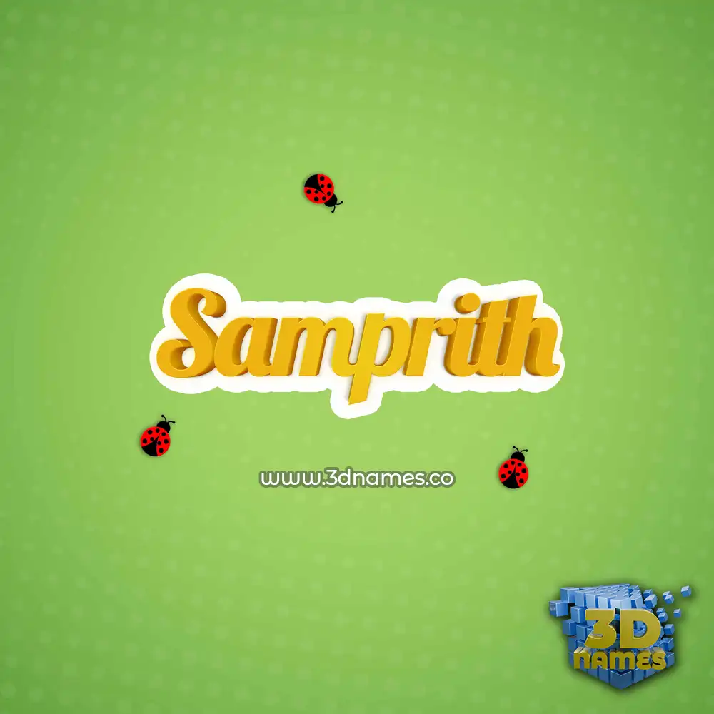 samprith in Ladybugs style - 3D name wallpaper