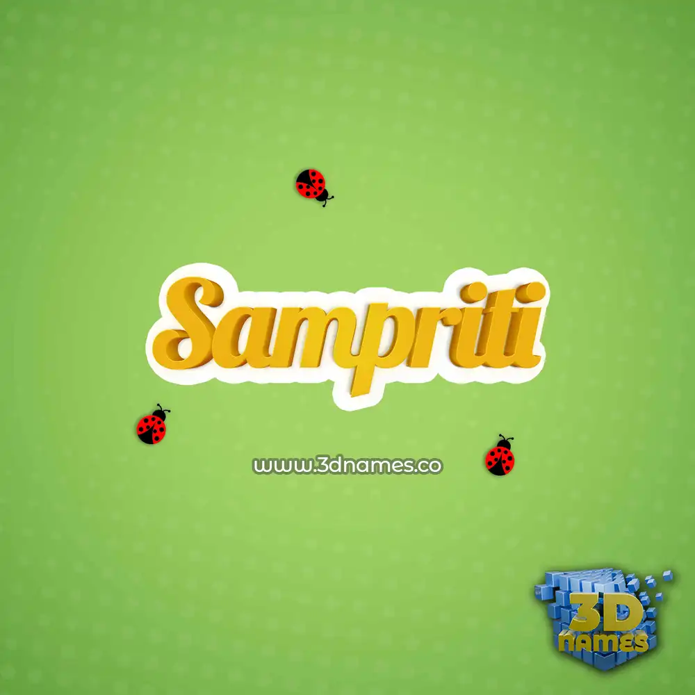sampriti in Ladybugs style - 3D name wallpaper