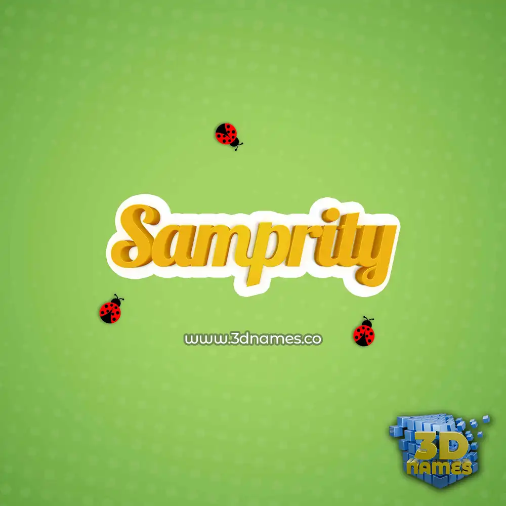 samprity in Ladybugs style - 3D name wallpaper