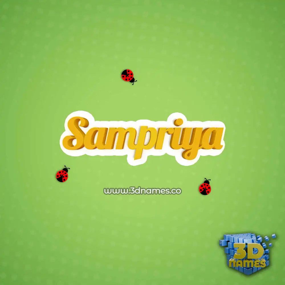 sampriya in Ladybugs style - 3D name wallpaper