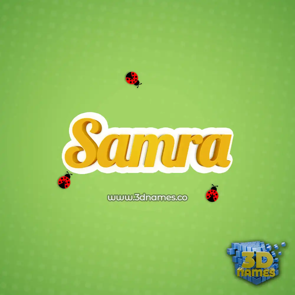 samra in Ladybugs style - 3D name wallpaper