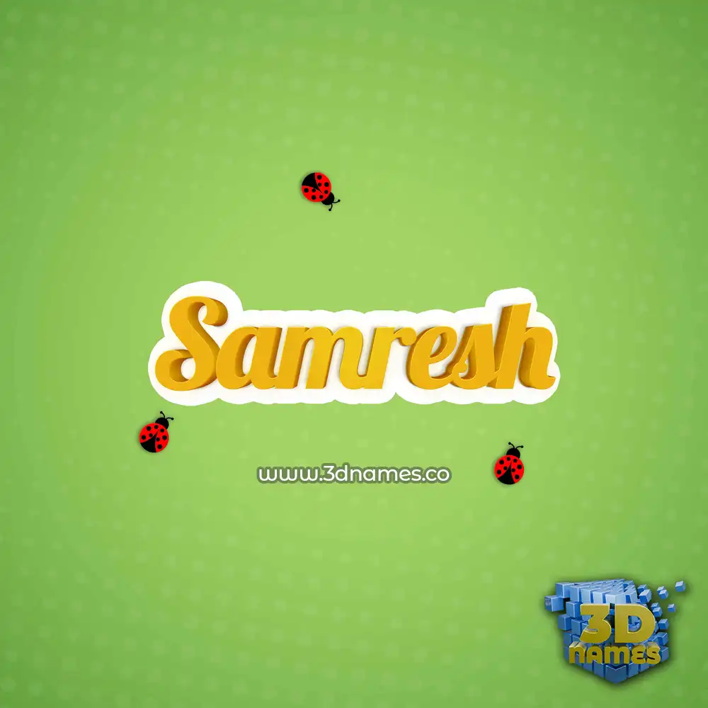 samresh in Ladybugs style - 3D name wallpaper