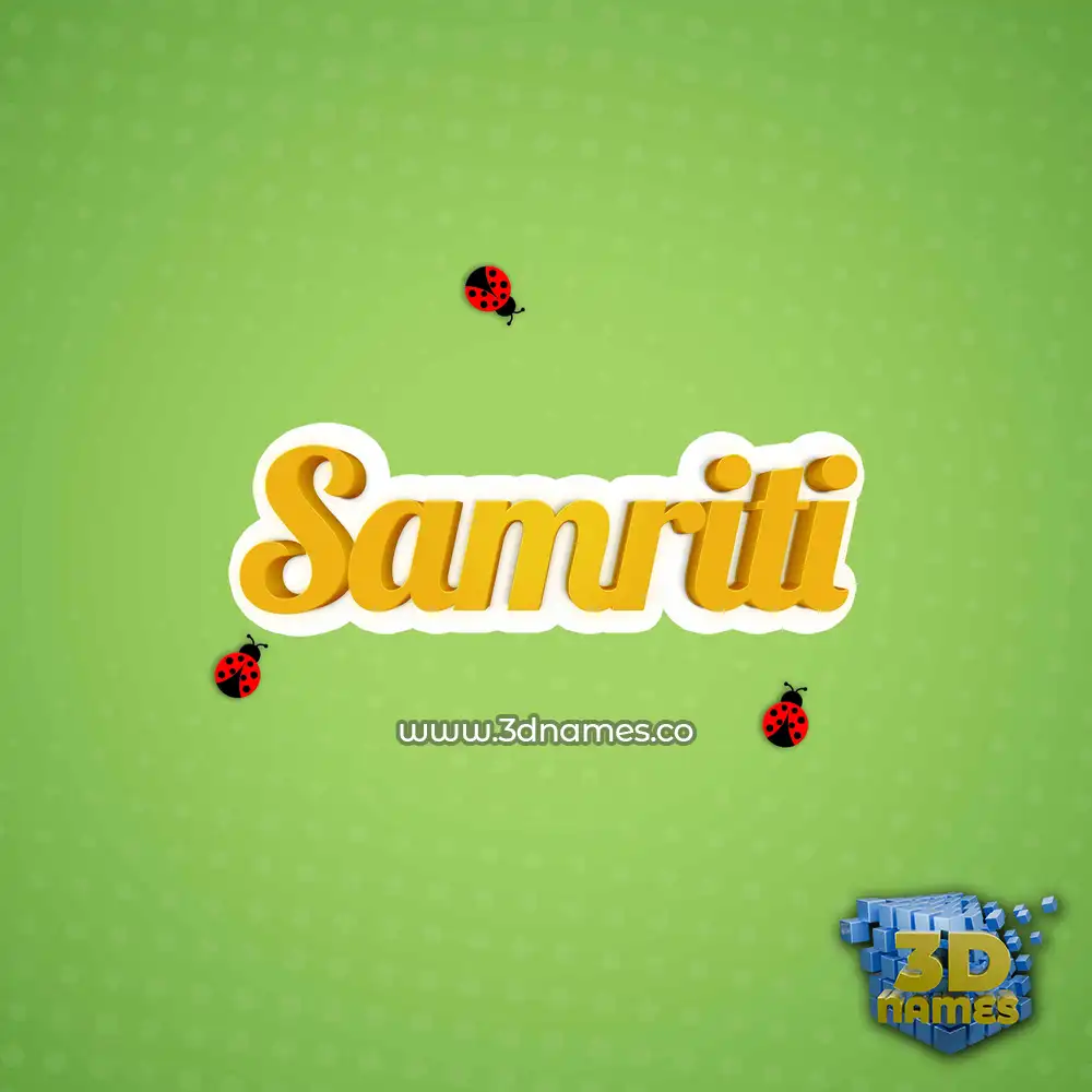 samriti in Ladybugs style - 3D name wallpaper