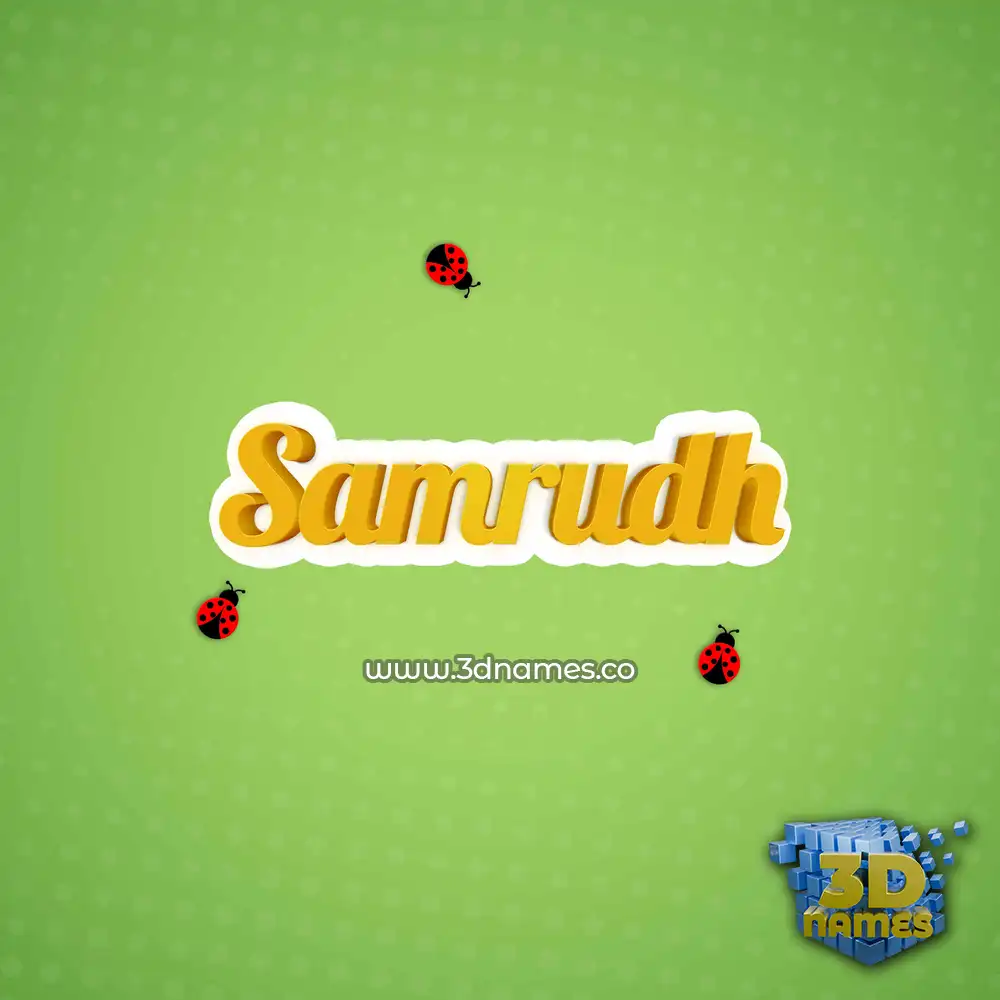 samrudh in Ladybugs style - 3D name wallpaper
